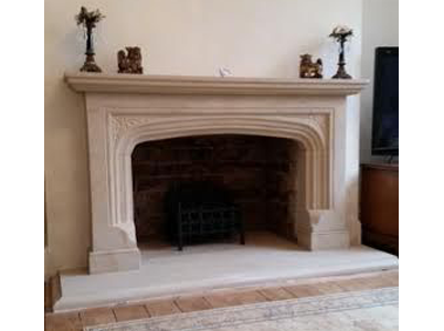 Carved sandstone fireplace Manchester